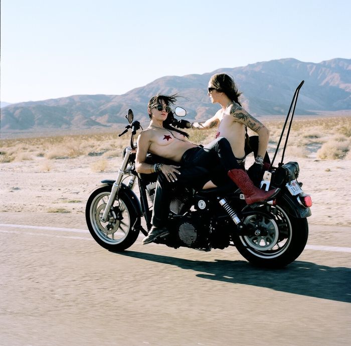 Girls on a motorcycle in Amman